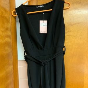 Misguided V Neck Belted Romper